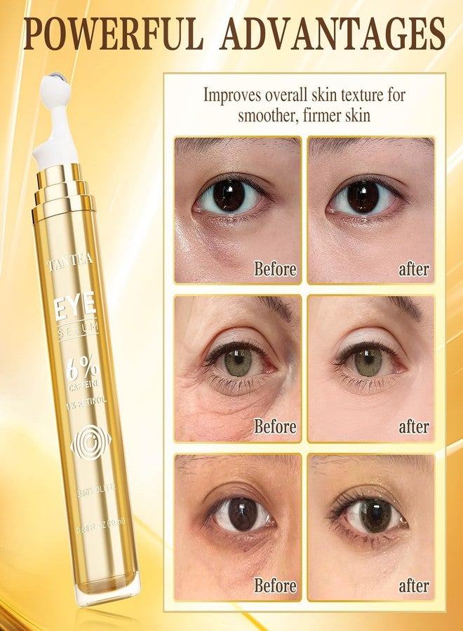 Tantea 6% Caffeine Eye Cream for Dark Circles & Puffiness, 1% Retinol Eye Serum for Under Eyes Bags, Anti-Aging Eyes Cream for Men and Women - Image 5